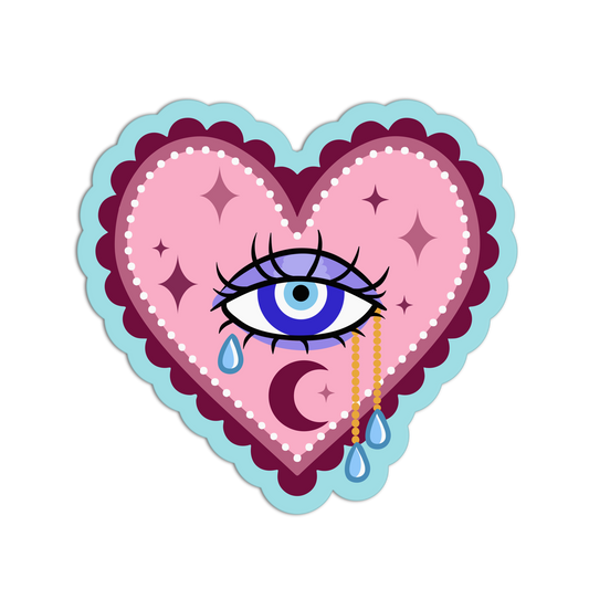 Heartfelt Healer Evil Eye Sticker
