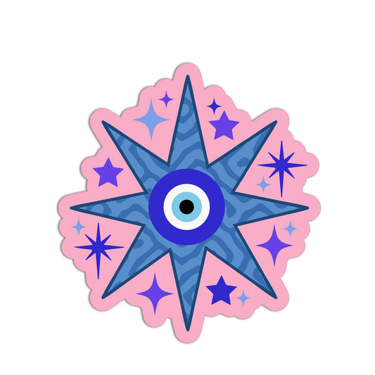 Midnight Star Evil Eye Sticker