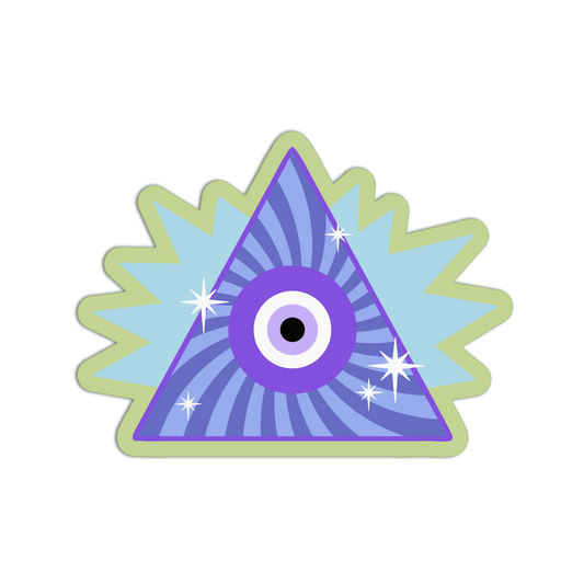 Pyramidal Prism Evil Eye Sticker