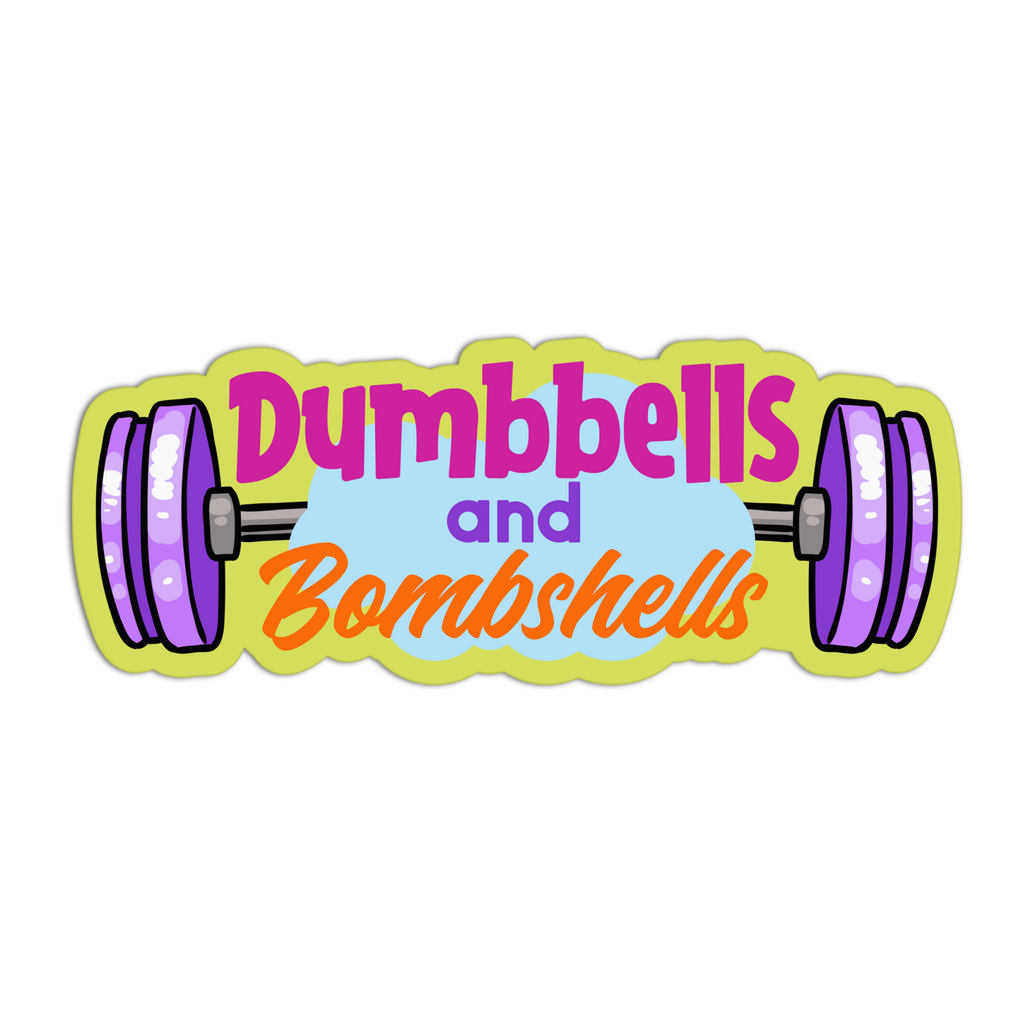 Dumbbells And Bombshells Exercise Sticker