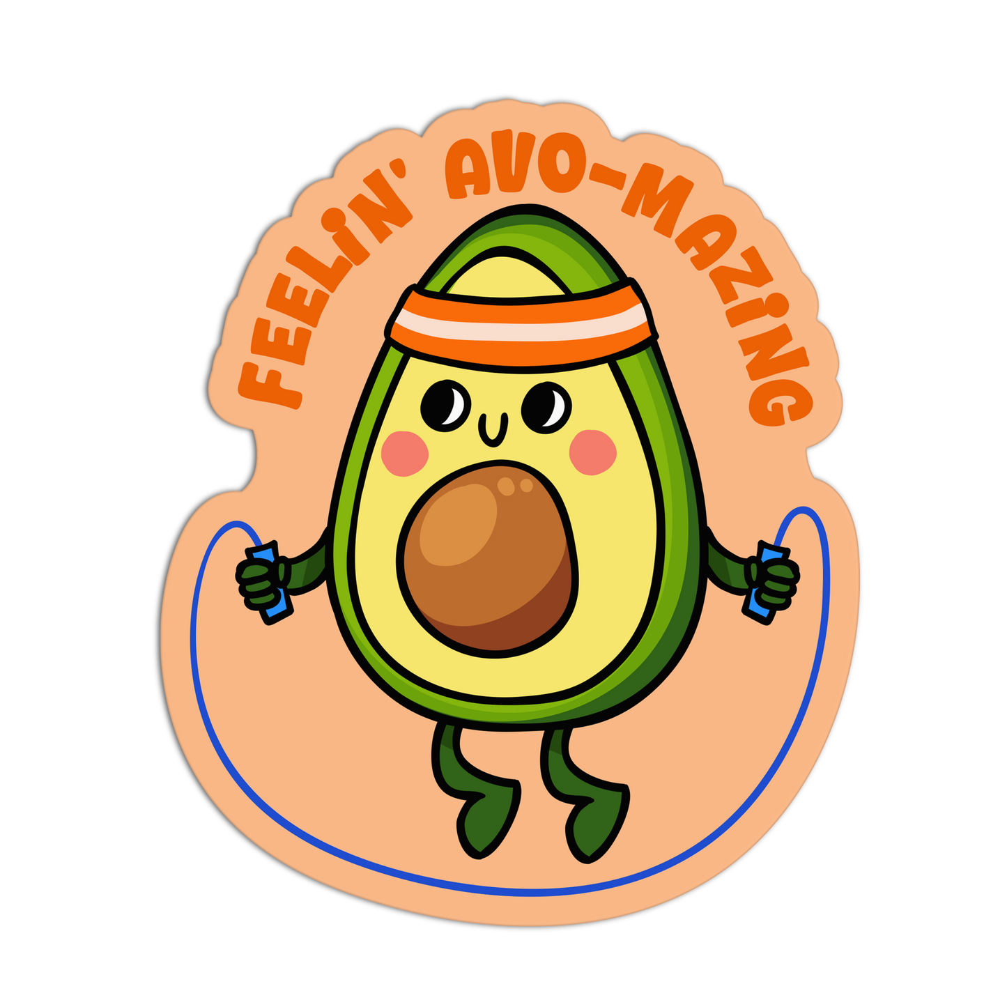 Feelin Avomazing Exercise Sticker