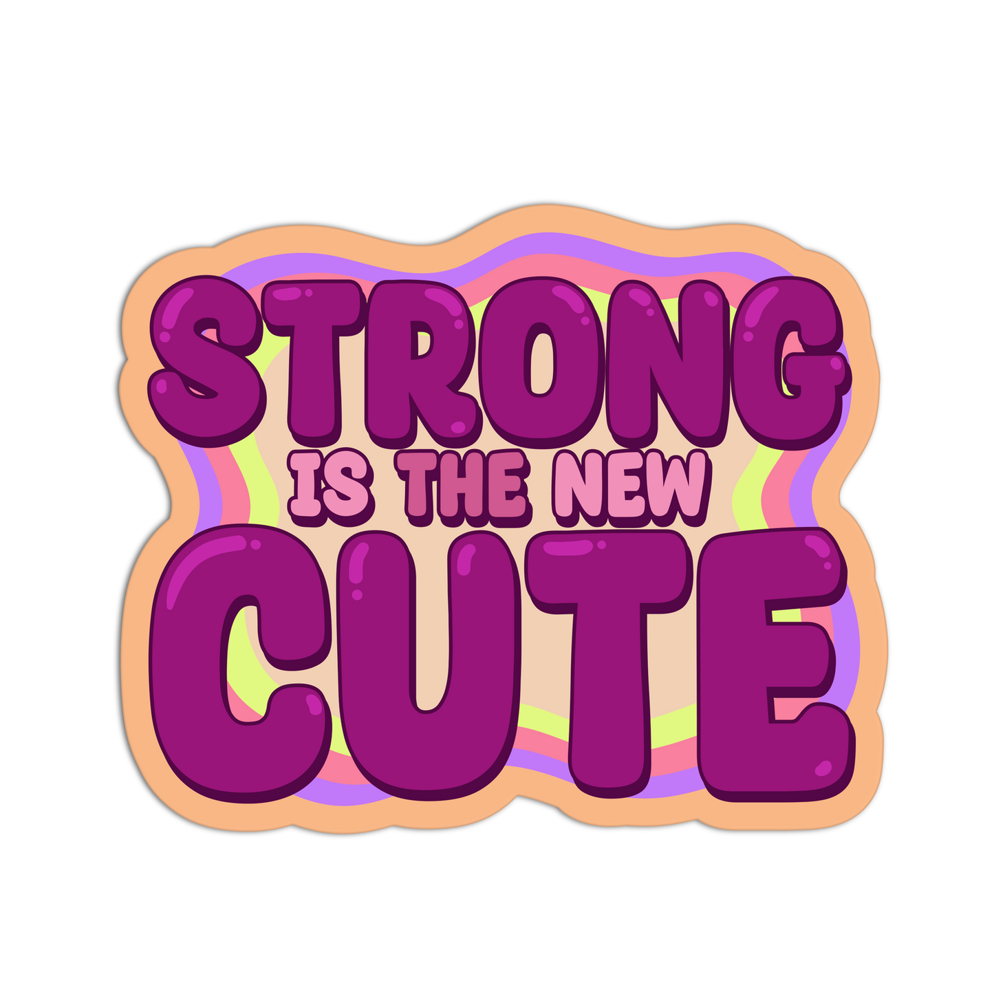 Strong Is The New Cute Exercise Sticker
