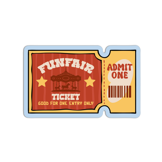 Funfair Ticket Fair Carnival Sticker