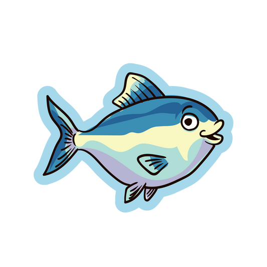Colorful fish illustration on a white background
