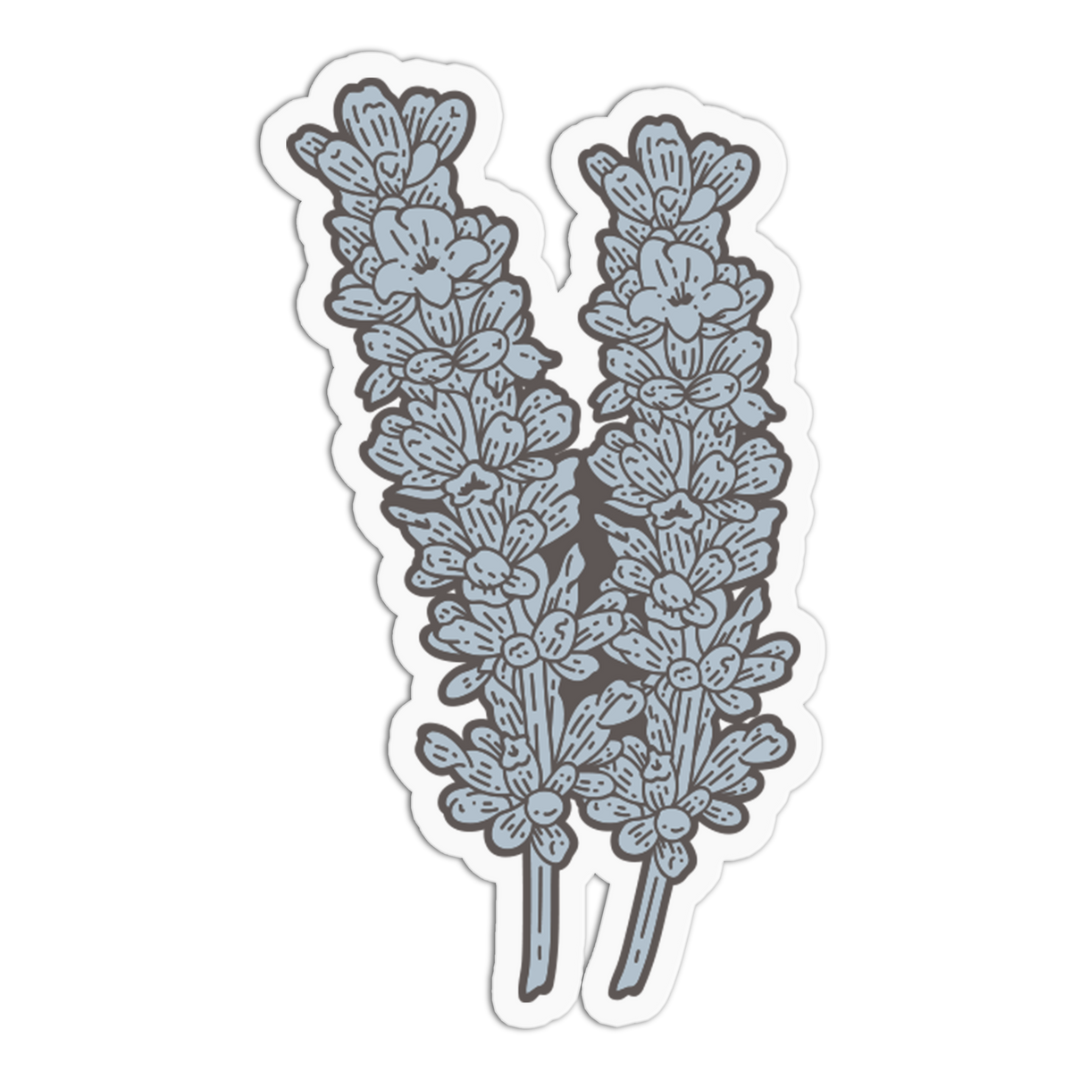 Sweet Lavender Stem - Flower Sticker