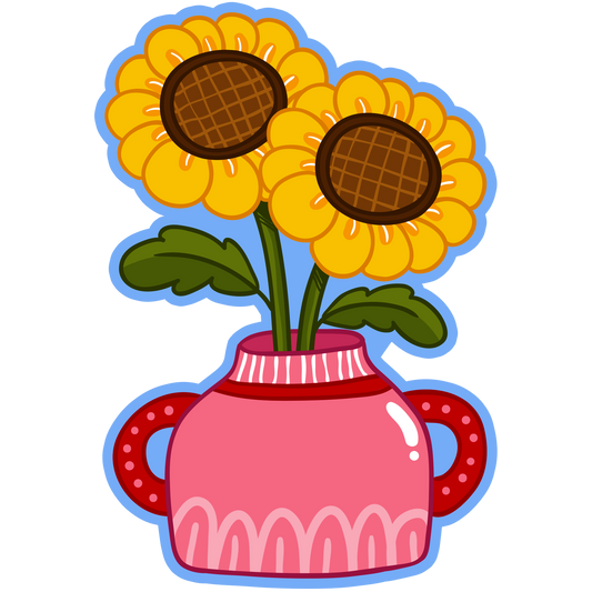 Sunny-Side Flowers Stickers