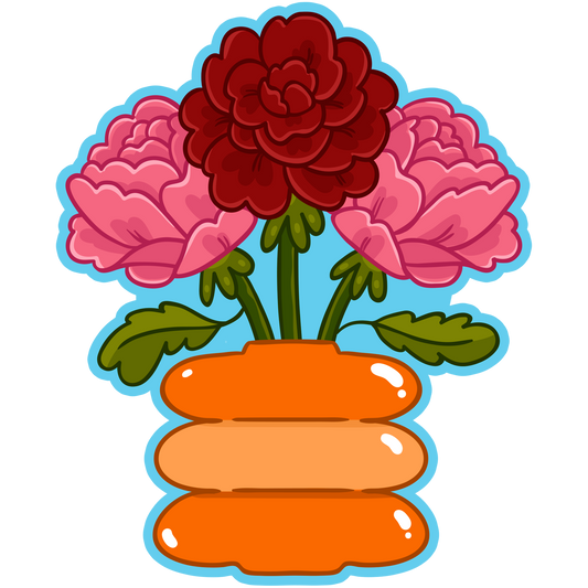 Sunset Tier Flowers Stickers