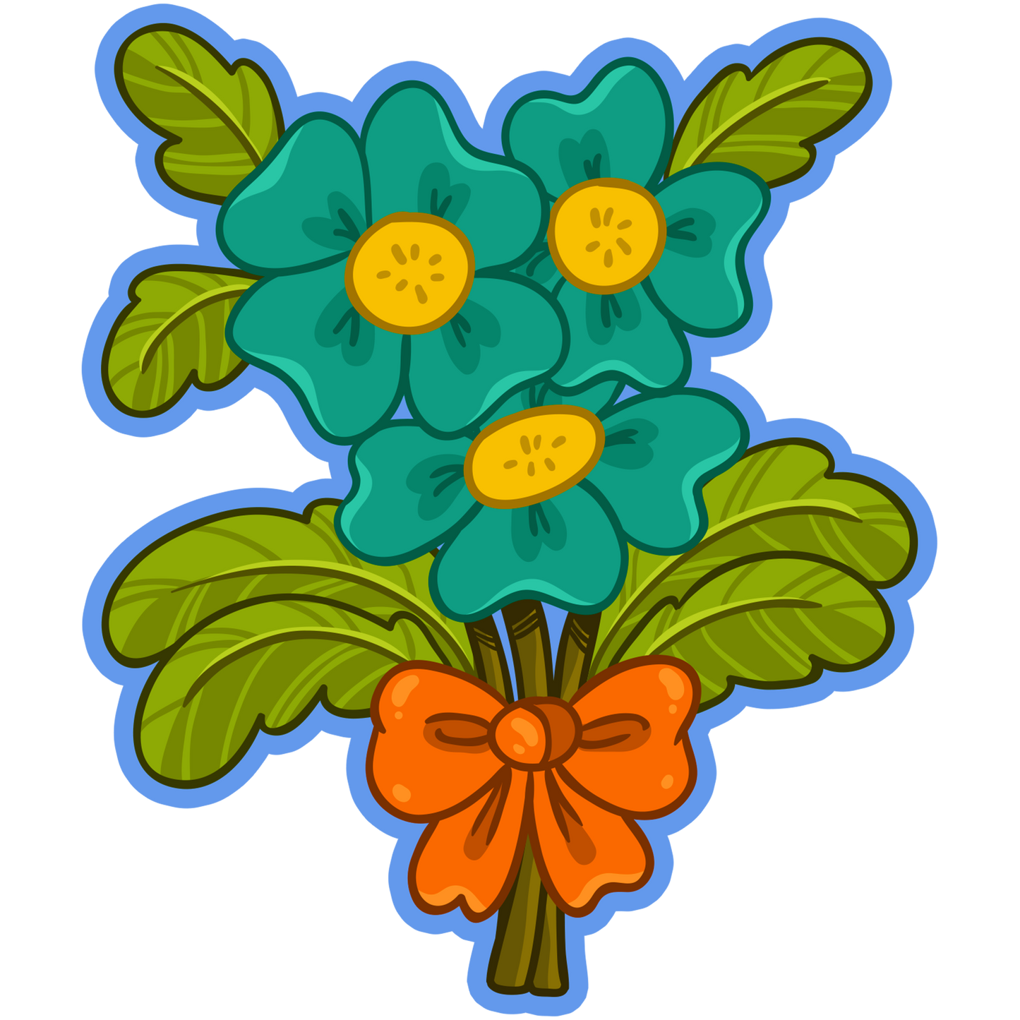 Mint Blossoms Flowers Stickers