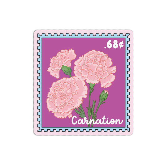 Amethyst Carnation Stamp Sticker