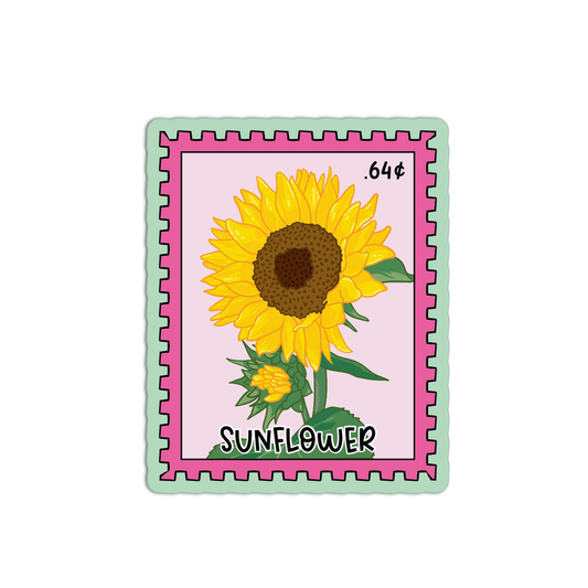 Radiant Sunflower Stamp Sticker