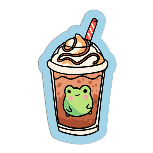 Frog Frappuccino - Frog Coffee Stickers