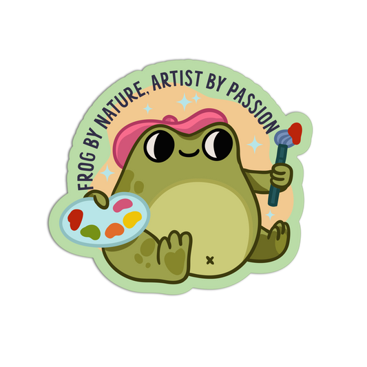Frog By Nature, Artist By Passion Frogs Sticker