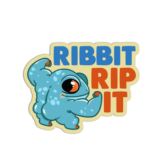 Ribbit Rip It Frogs Sticker