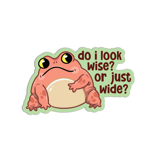 Do I Look Wise? Frogs Sticker
