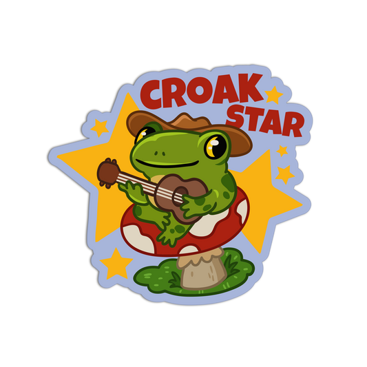 Croak Star Frogs Sticker
