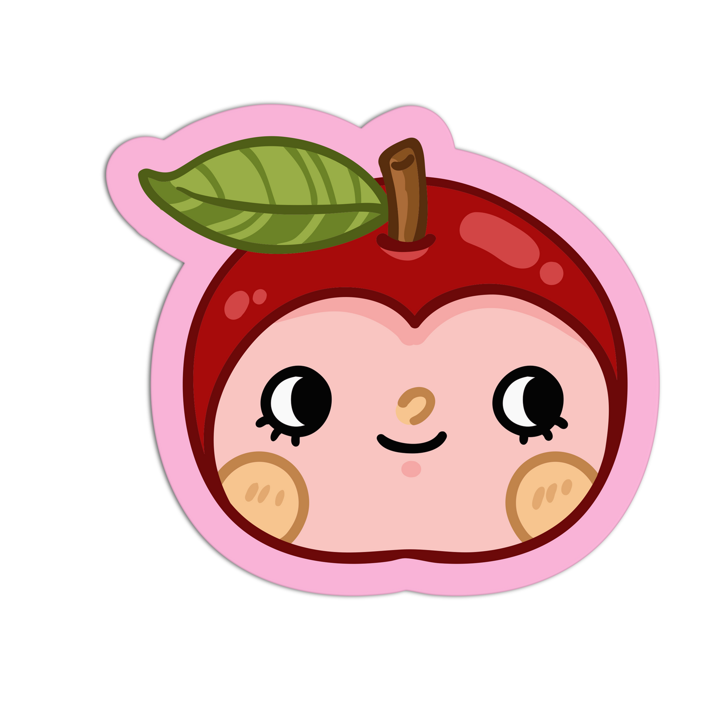 Adorable Apple- Fruit Heads Sticker