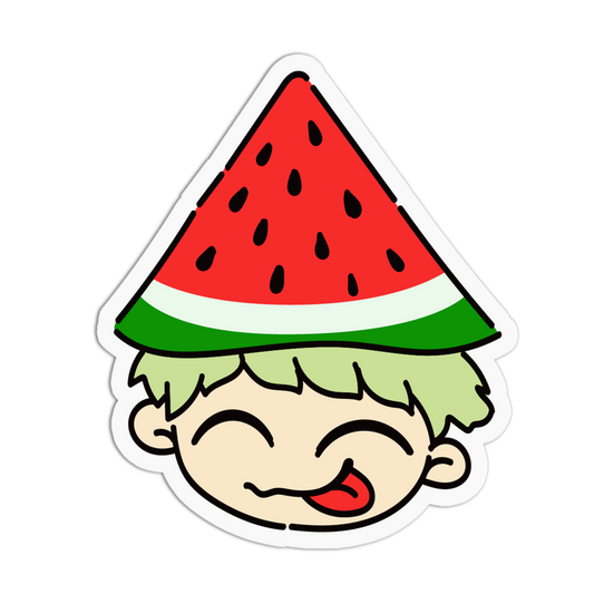 Sliced Watermelon Fruit Kids Sticker