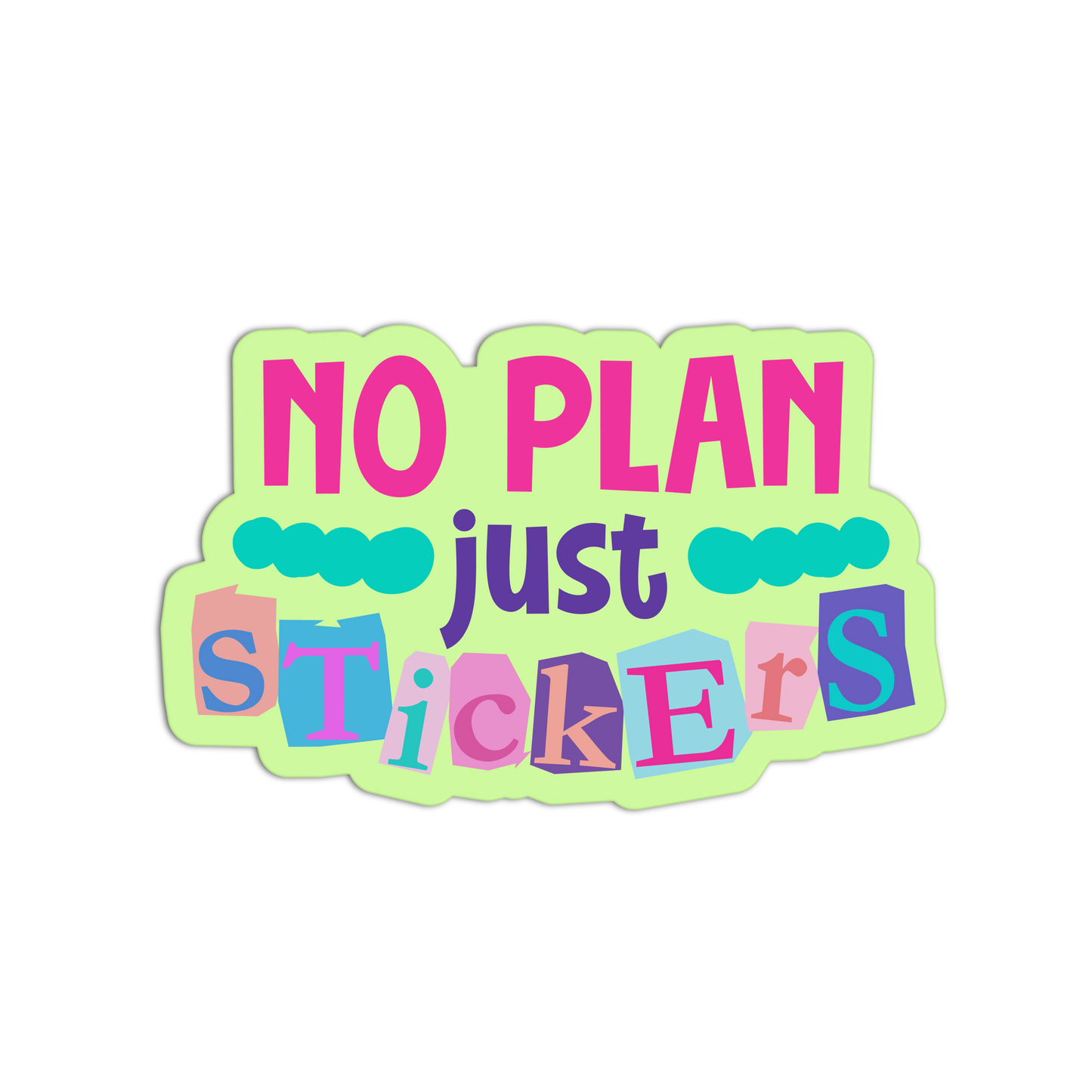 No Plan Just Funny Junk Journaling Stickers