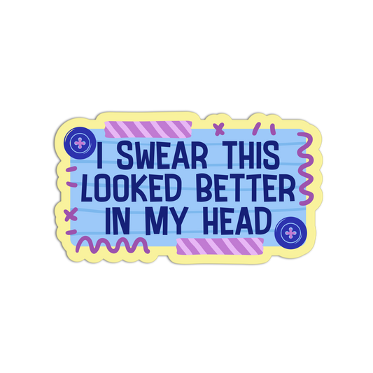In My Head Funny Junk Journaling Stickers