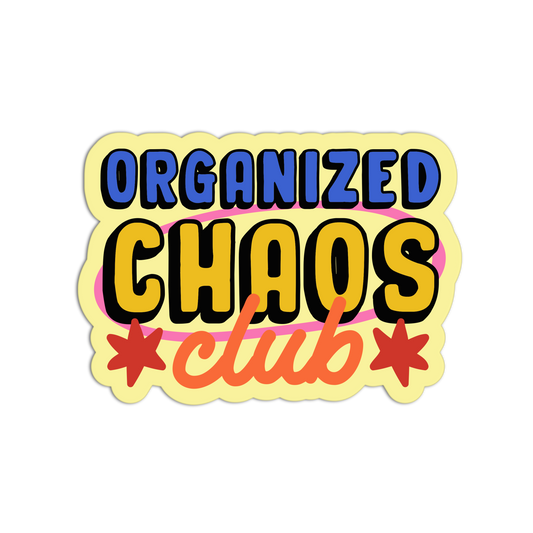 Organized Chaos Club Funny Junk Journaling Stickers
