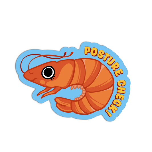 Posture Check! Funny Sticker
