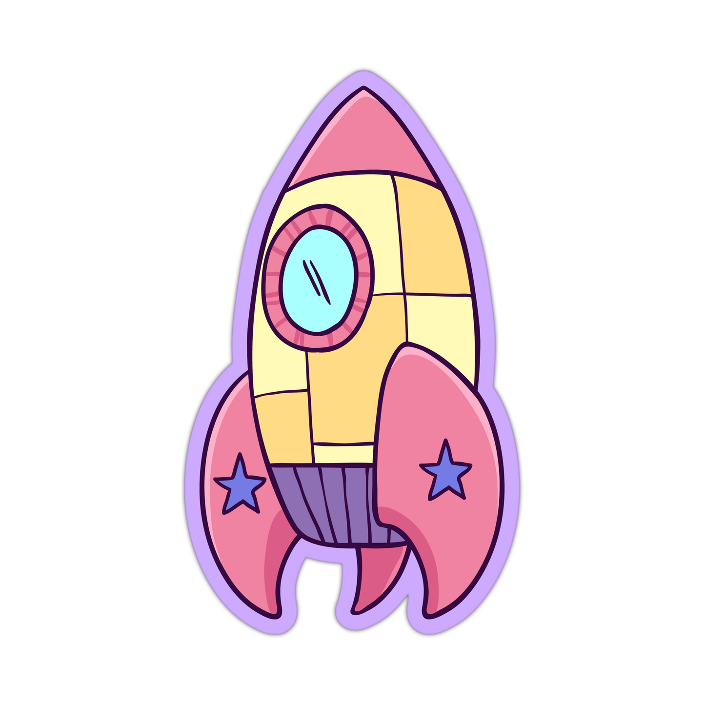 Rocket Ship Galaxy and friends Sticker