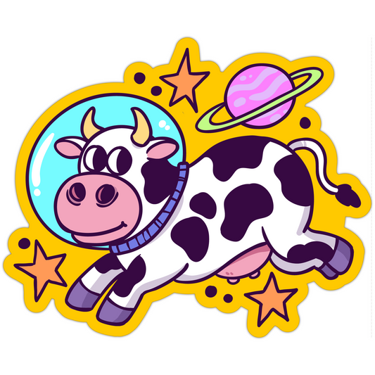 Cow Galaxy and friends Sticker
