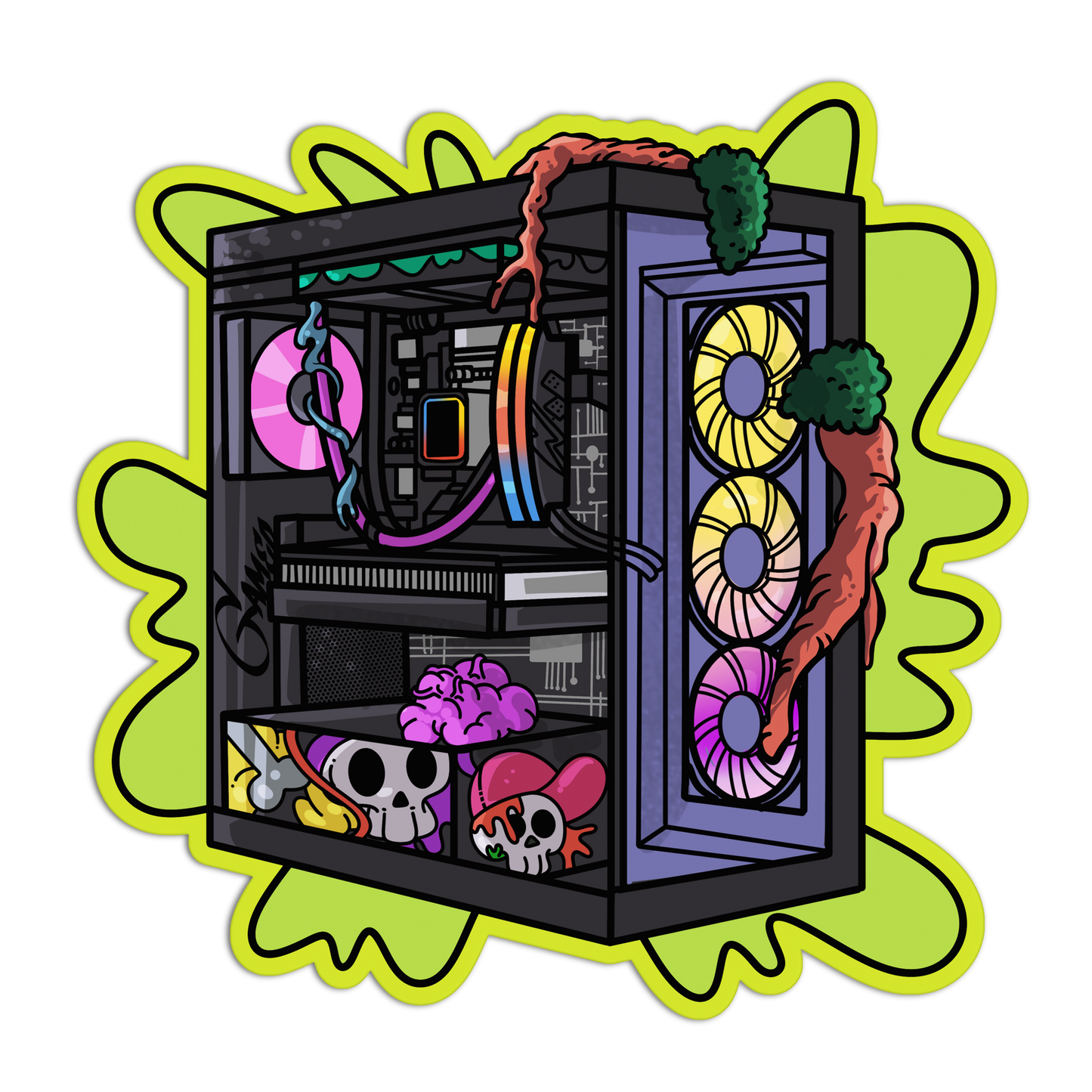 Root-System Desktop Gamer Stickers