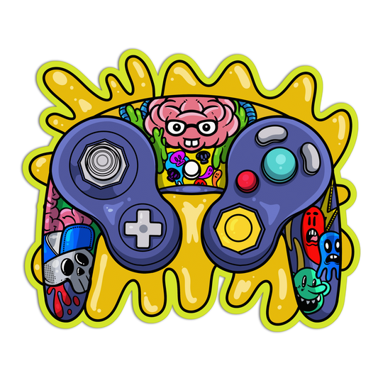 Purple Pad Gamer Stickers
