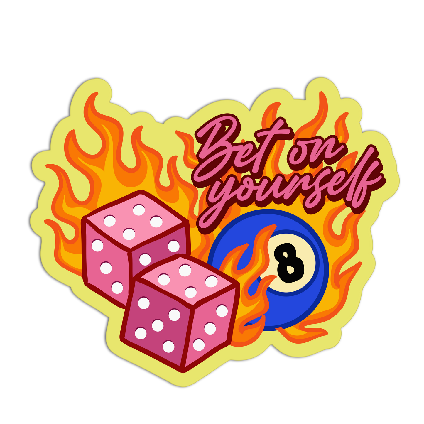 Self-Bet Super-Stake Girlie Gambling Stickers