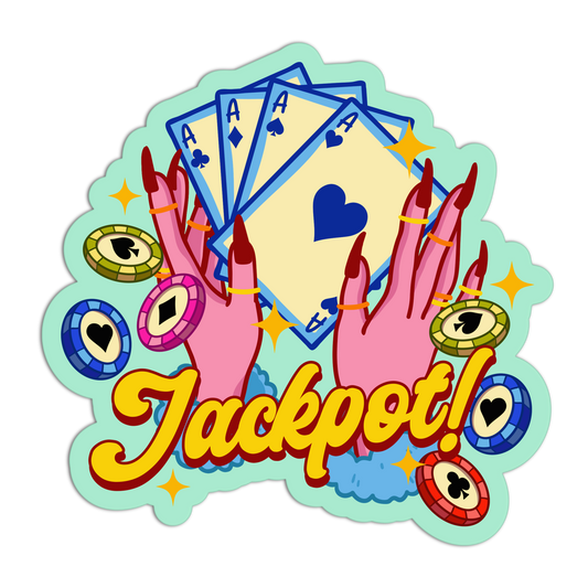Glamour Gamble Jackpot Girlie Gambling Stickers