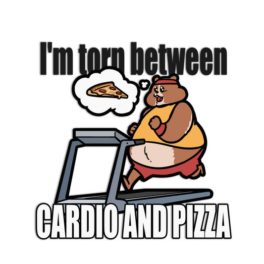 Pizza-Powered Hamster Gym Animal Stickers