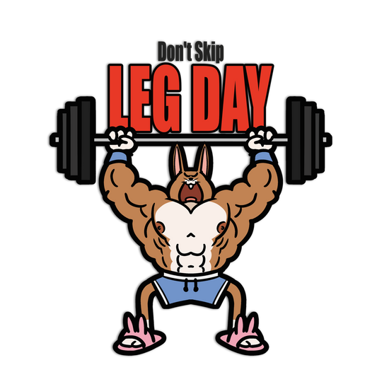 Top-Heavy Rabbit Gym Animal Stickers