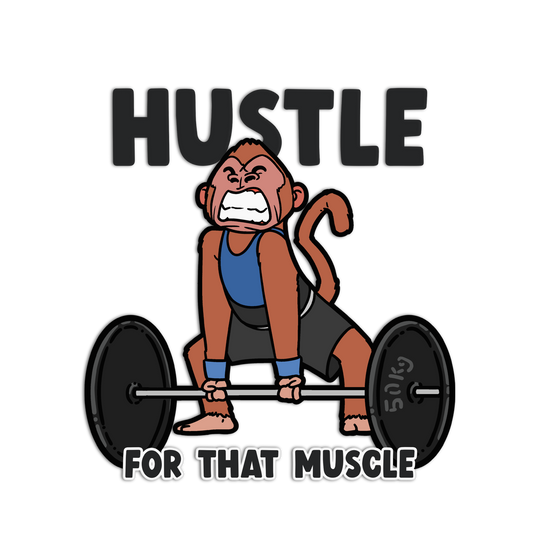 Deadlifting Monkey Gym Animal Stickers