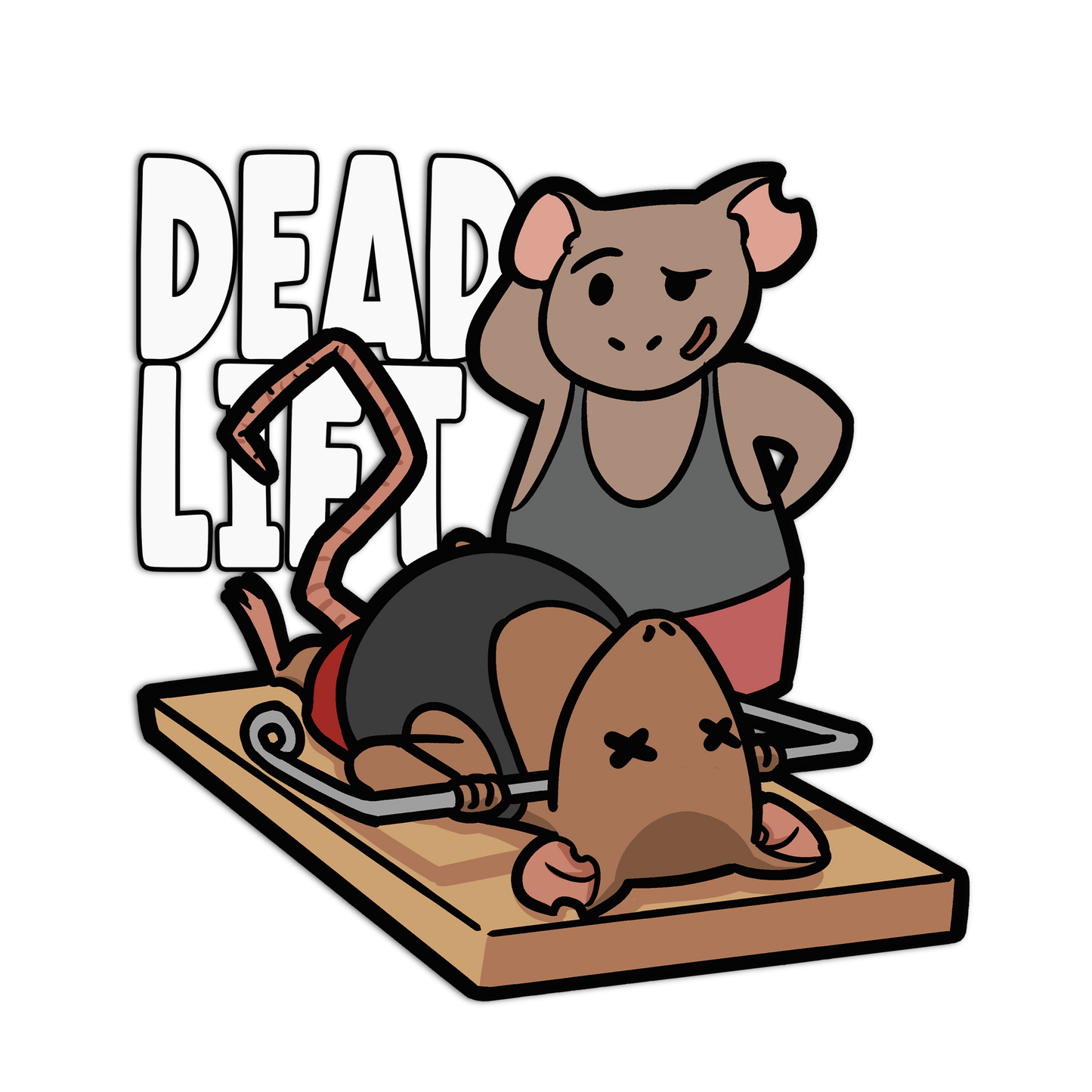 Literal Deadlift Gym Animal Stickers