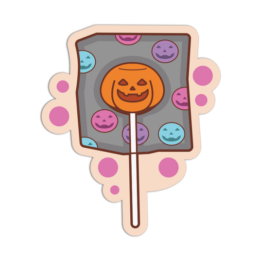 Pumpkin Candy Halloween Theme Sticker