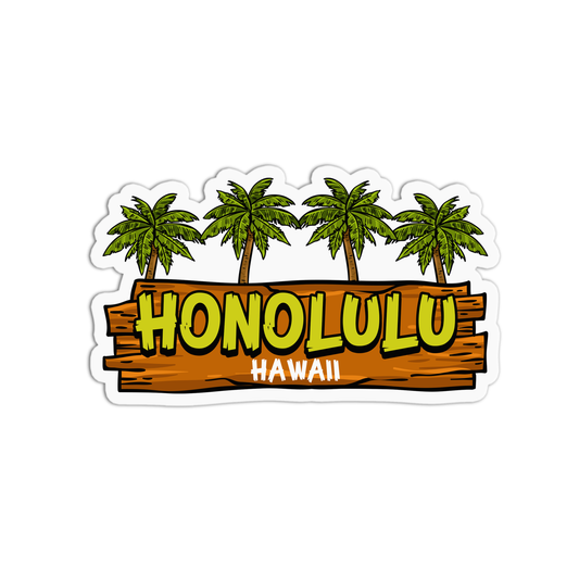 Honolulu Hawaii Hawaiian Stickers