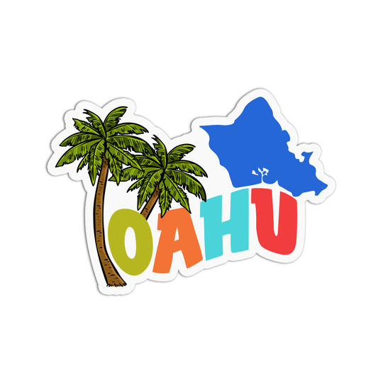 Oahu Hawaiian Stickers