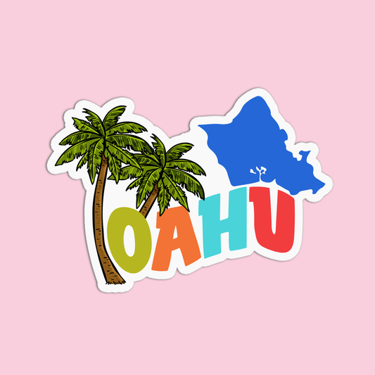 Oahu Hawaiian Stickers