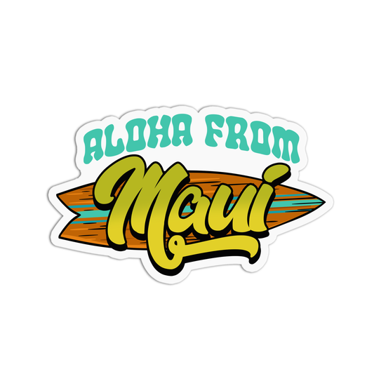 Aloha from Maui Hawaiian Stickers