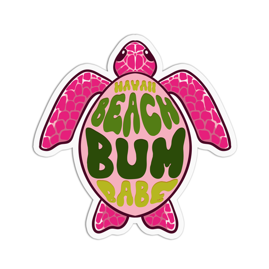 Hawaii Beach Bum Babe Hawaiian Stickers