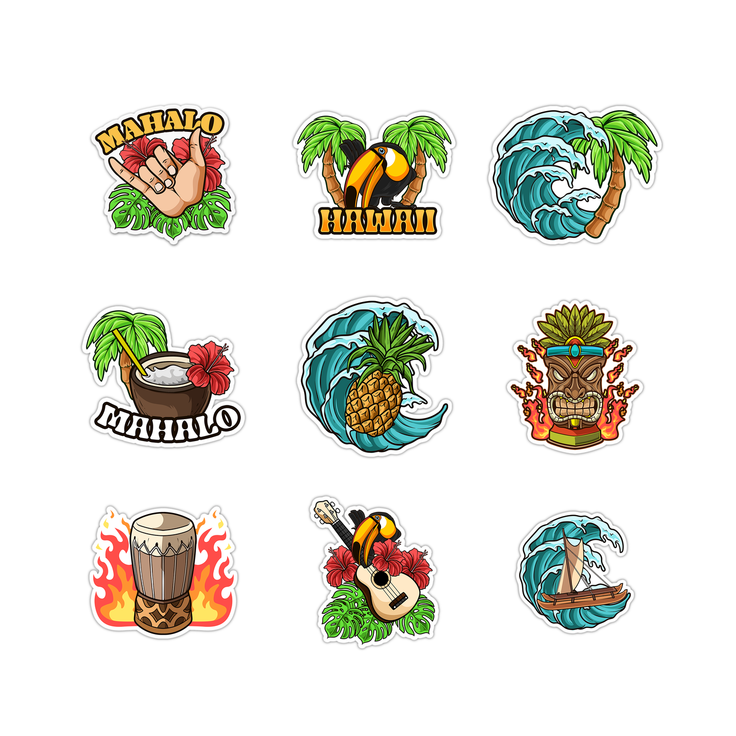 Hawaii Collection Sticker Pack