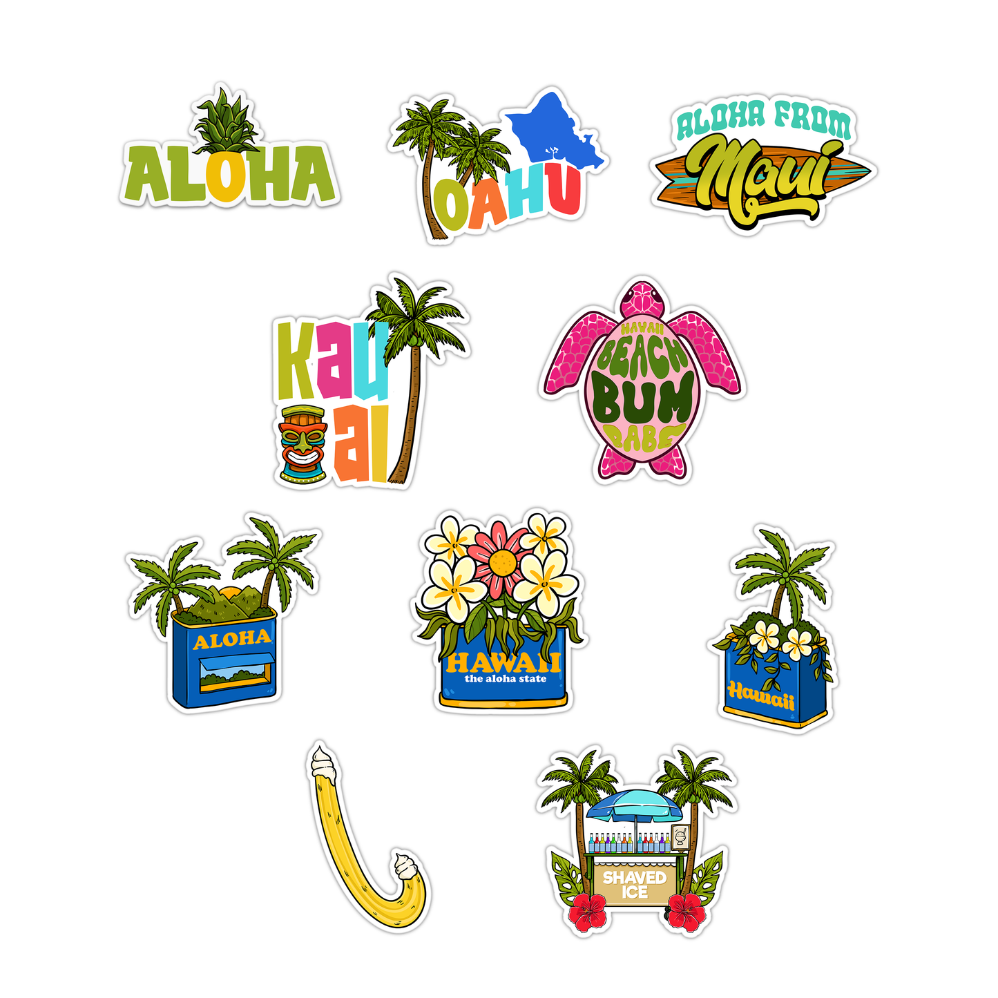 Hawaii Collection Sticker Pack