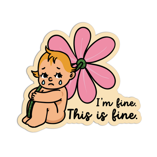 Fine Fine Heartbreak Retro Babies Sticker