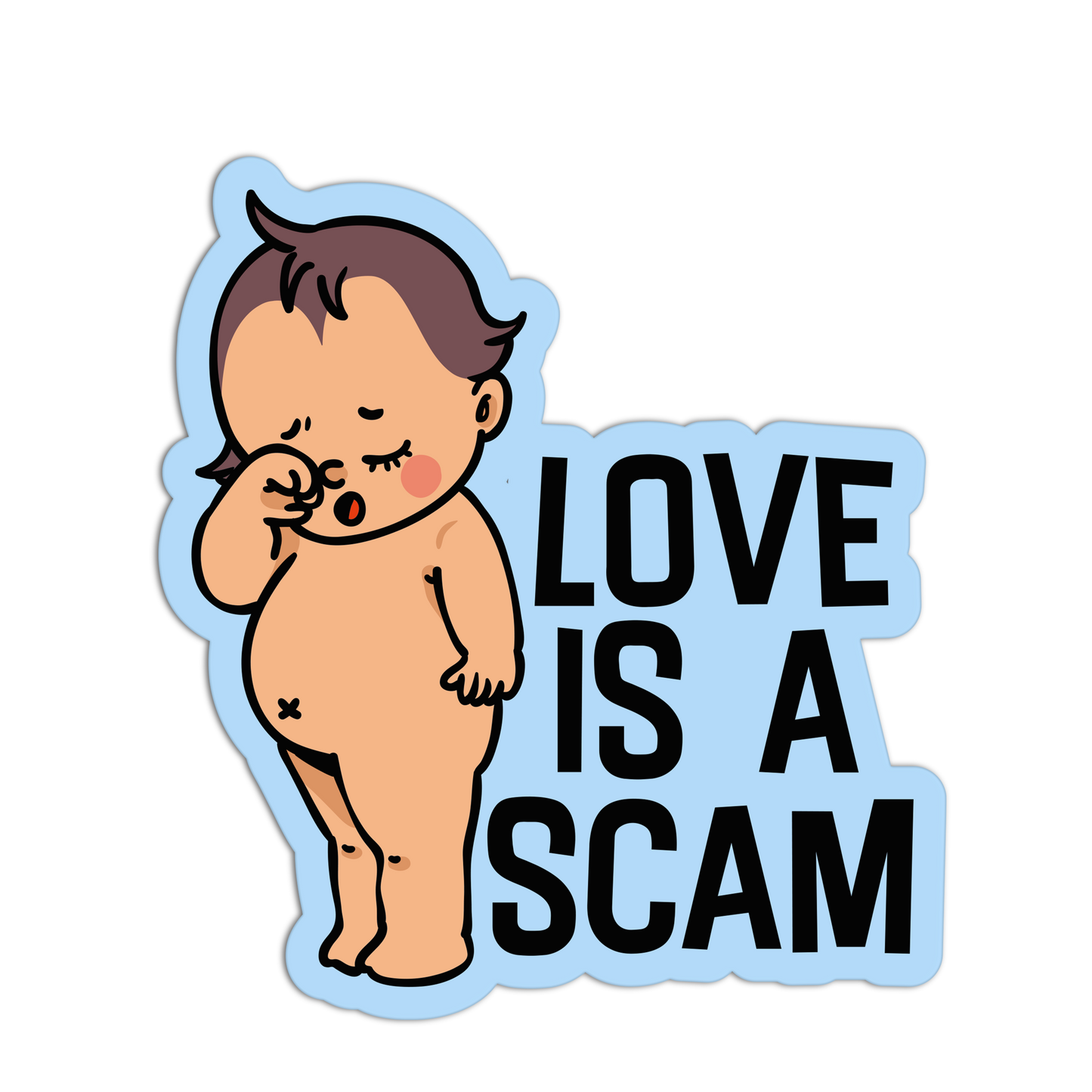 Love Scam Heartbreak Retro Babies Sticker