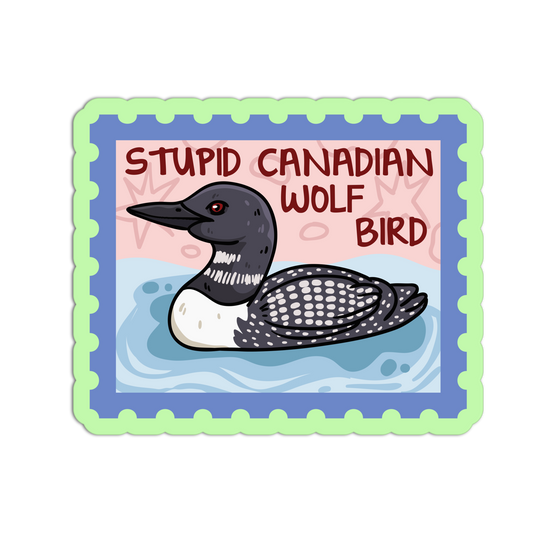 Stupid Canadian Wolf Bird Heated Rivalry Sticker