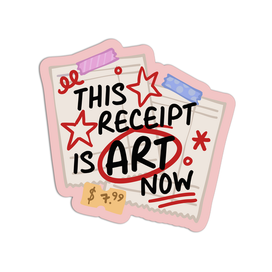 Receipt Art Hoarders Manifesto Sticker