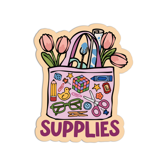 Bag Supplies Hoarders Manifesto Sticker