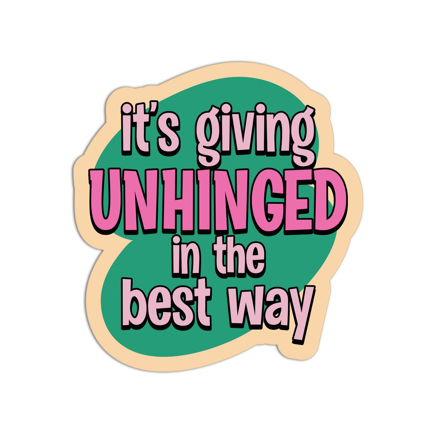 Giving Unhinged Hoarders Manifesto Sticker