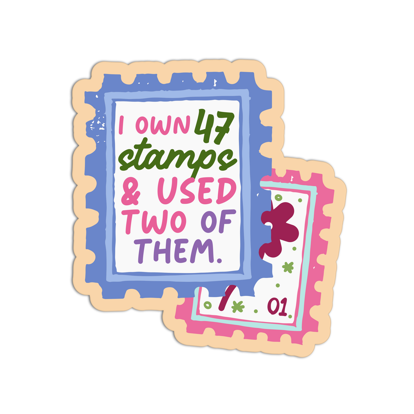 Stamp Collection Hoarders Manifesto Sticker